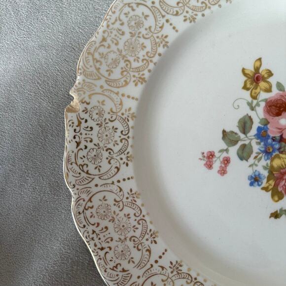 Vintage Large Keystone Canonsburg Pottery Plate Set of 2 FLAWED - Picture 4 of 4